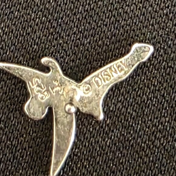 Disney Tinkerbell Sterling Silver 925 Designer Signed Stud Post Earrings - Picture 5 of 8